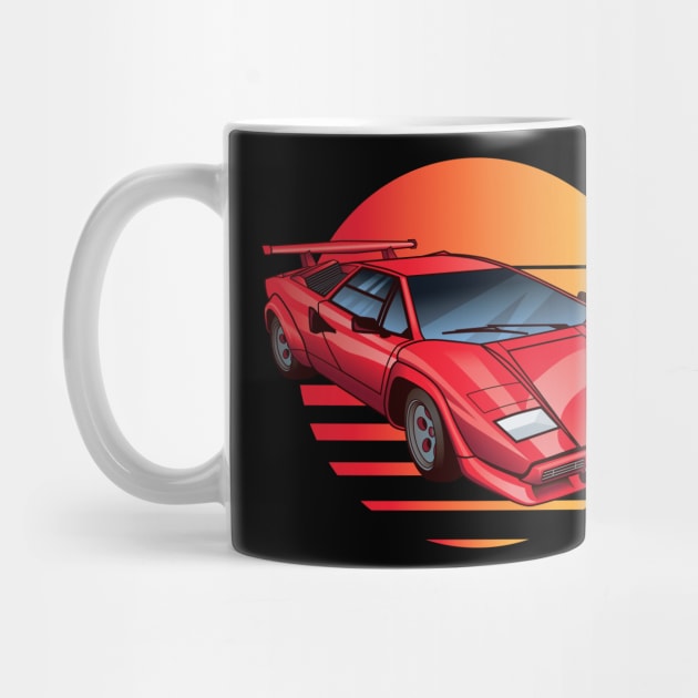 Red Lamborghini Countach by MiTs